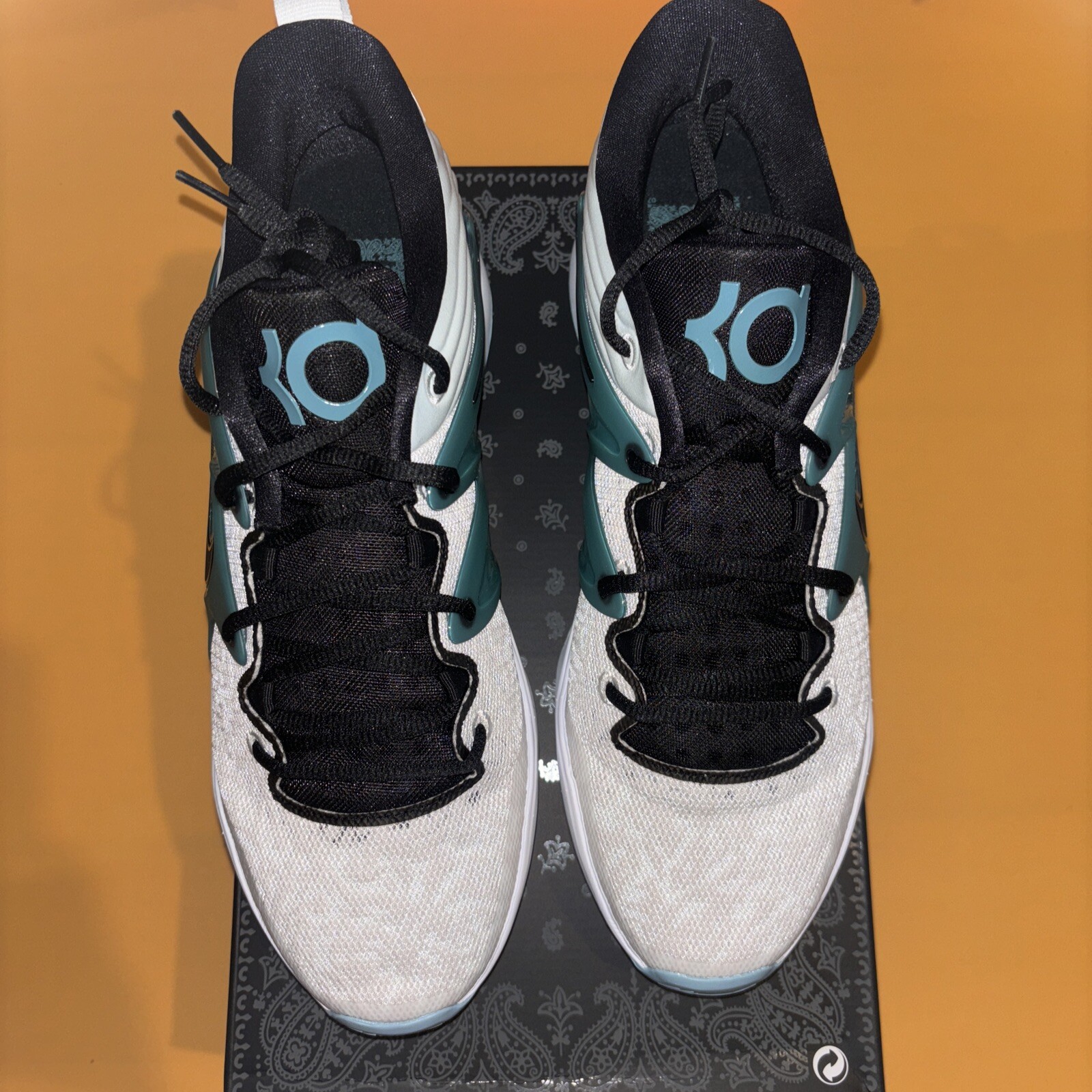 Nike KD 15 Photon Dust Teal Shoes Blue Men Size 12.5 KD15 FJ1216-100 Mariners