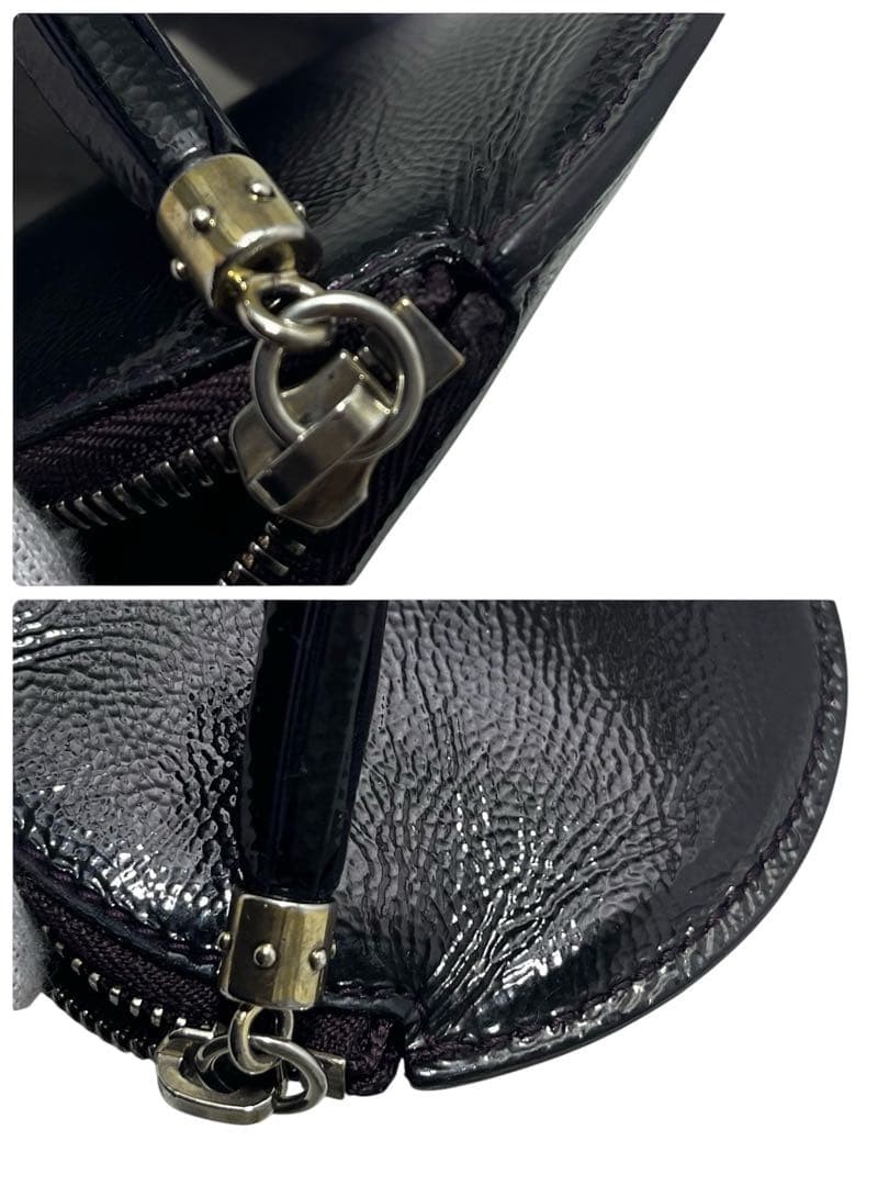 GUCCI Coin Case SOHO Leather Round Card Case Fringe