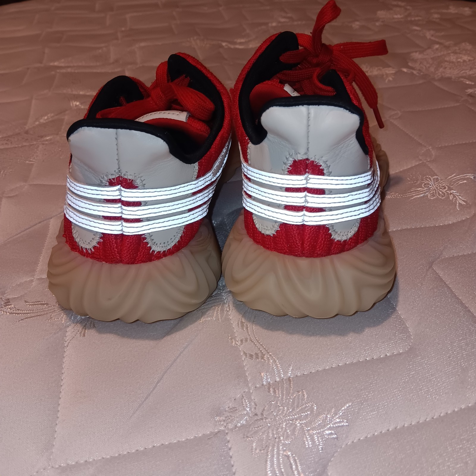 adidas Men’s Low Top Lace-Up Athletic Sneakers Red/White/Black