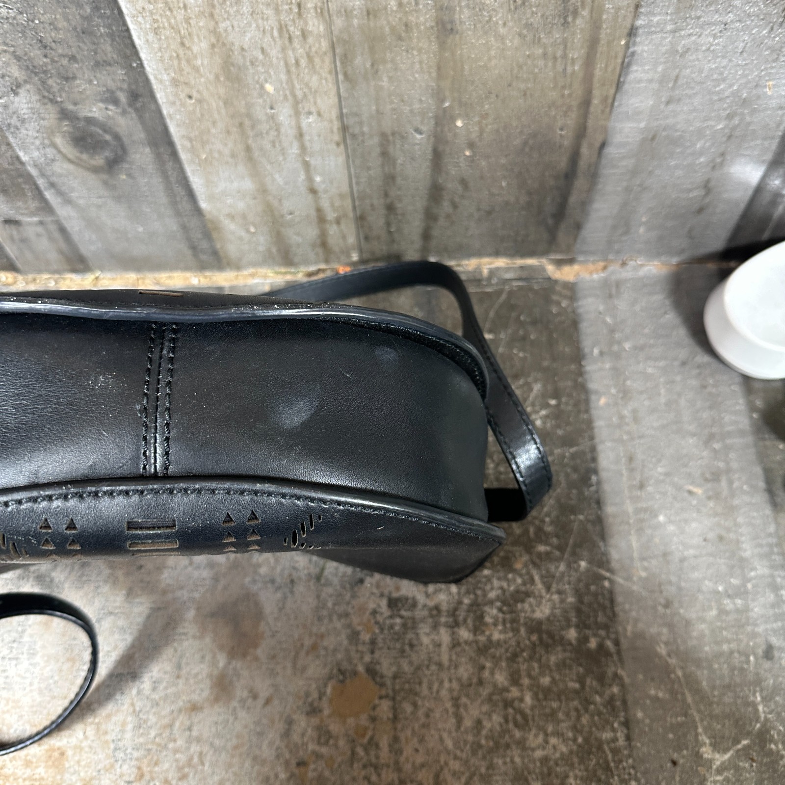 Henri Bendel Half Circle Bag Black Shoulder Bag