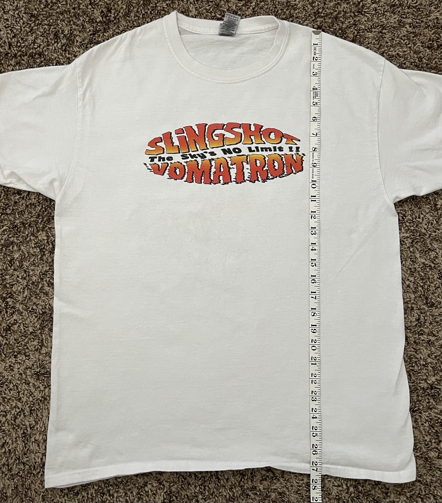 Panama City Beach FL Slingshot Vomitron Large 21” X 27” Double-Sided Graphic Tee