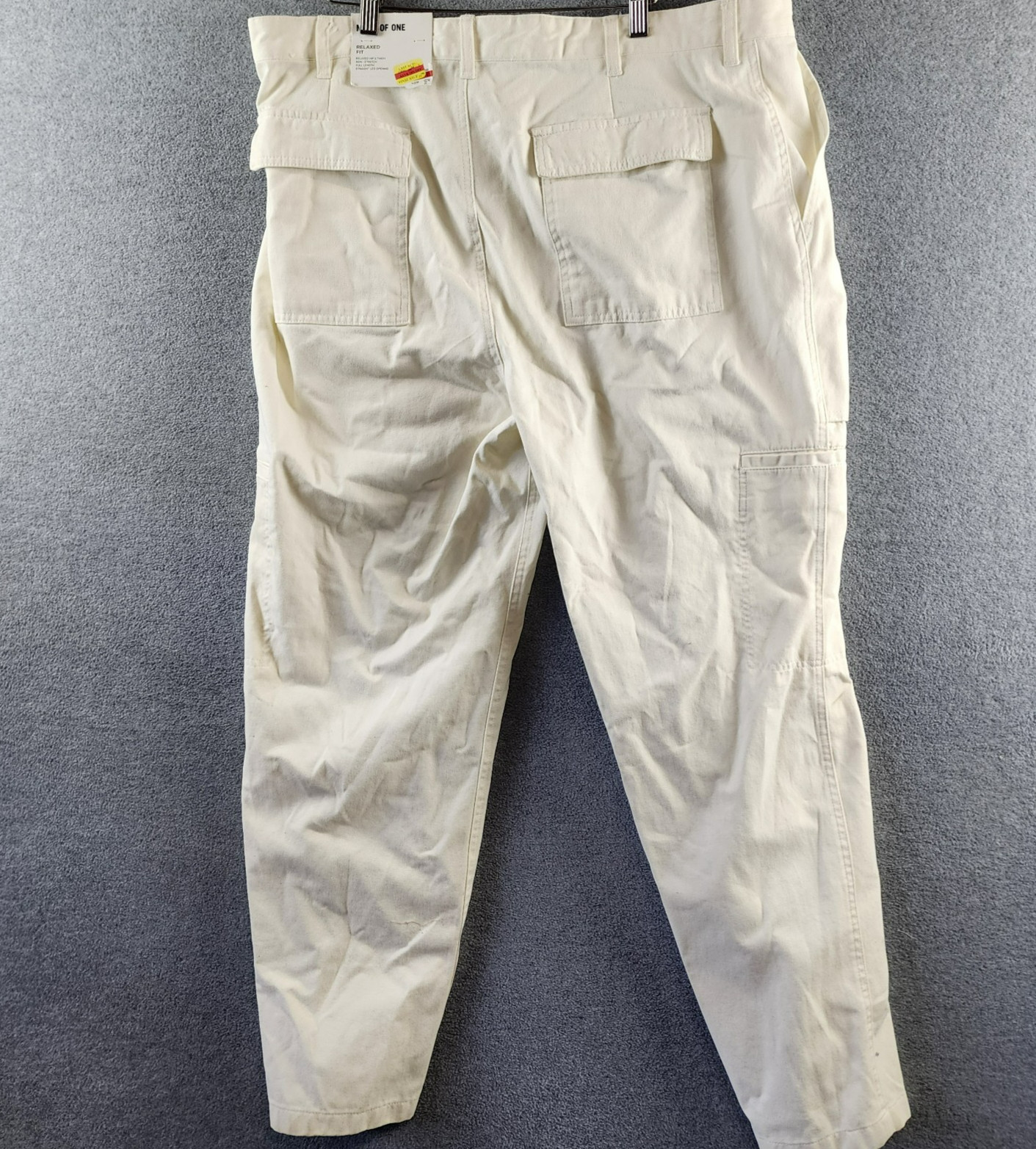 Mode of One Regular-Fit Utility Pants Men’s 38 Neo Natural Button Zip Closure