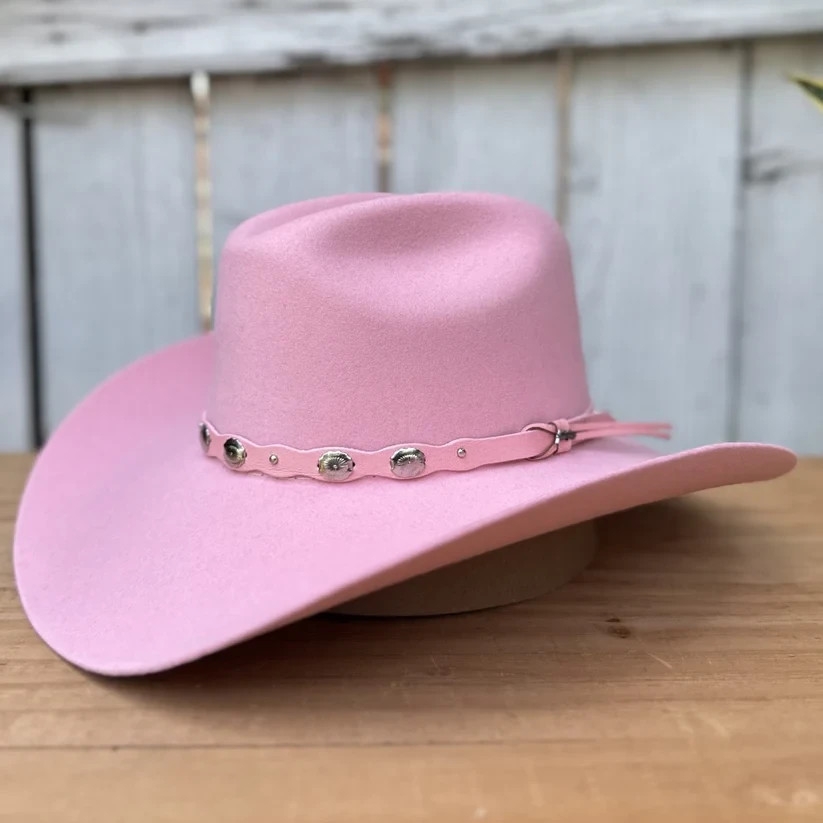 Original Tombstone 20X Western Cowboy Fur Felt Hat Denver Style – Pink
