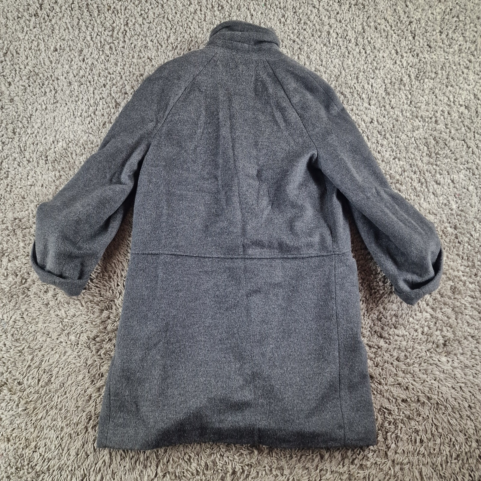 Mint Velvet Coat Womens 12 Grey Wool Jacket Warm Winter Long R17-13