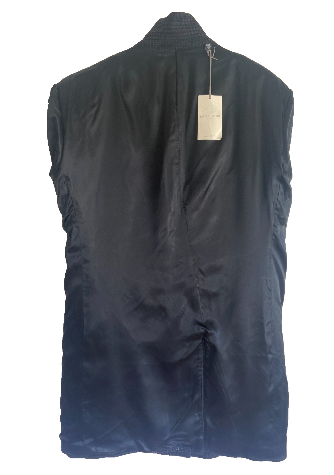 NWT JACK VICTOR Henry Glen Plaid Pattern Wool Single-Breasted Overcoat 44R