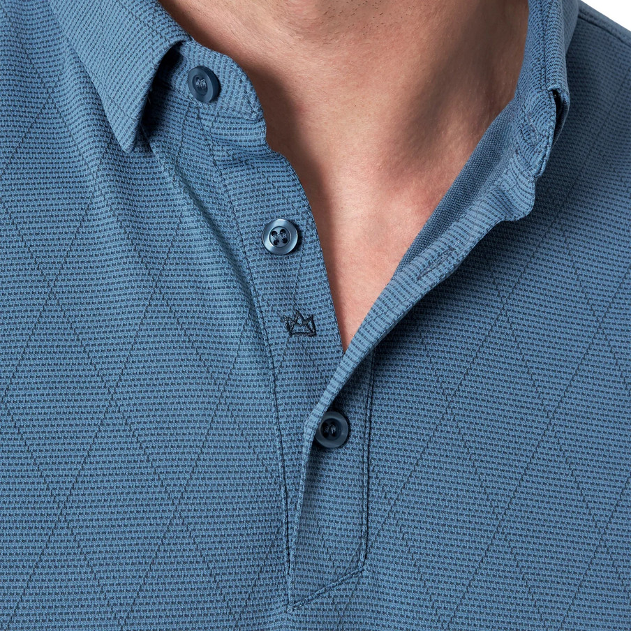 Modern Ambition Men’s Short Sleeves Polo Shirt, Blue, M