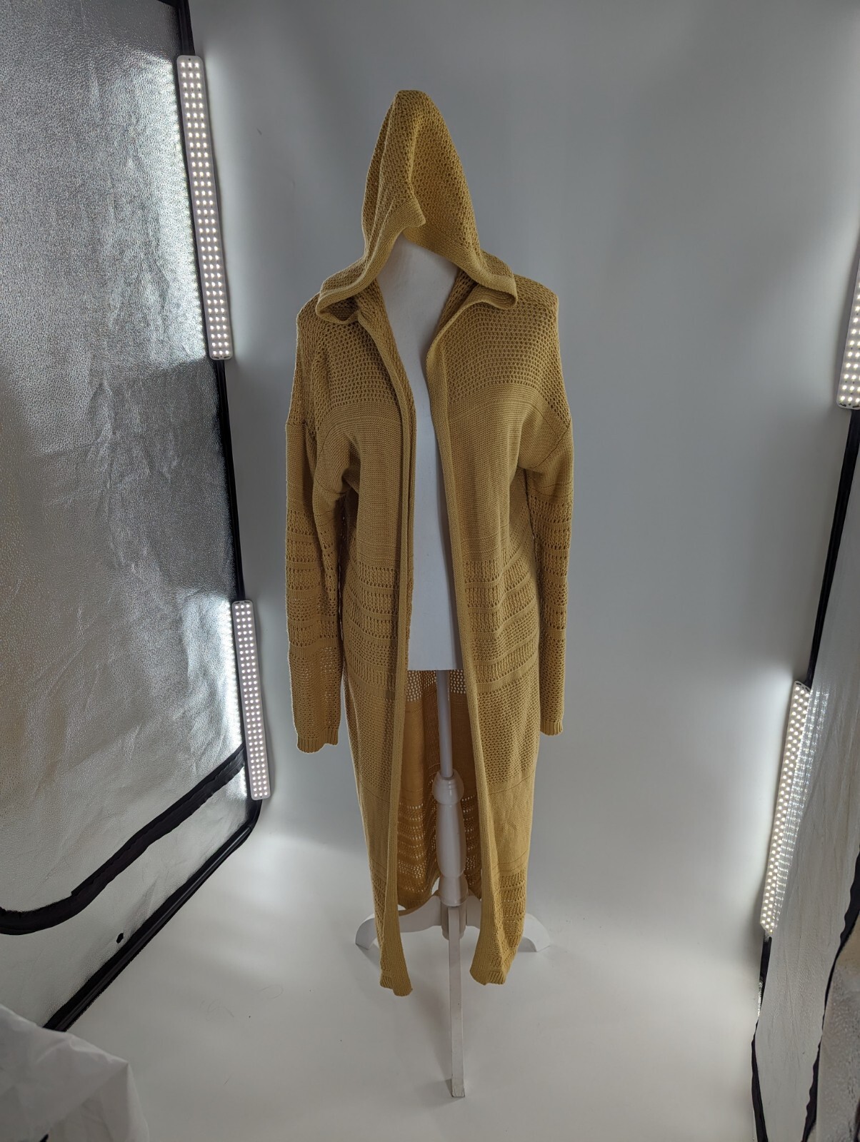 Marled Reunited Clothing Open Front Cardigan M Sahara Sun