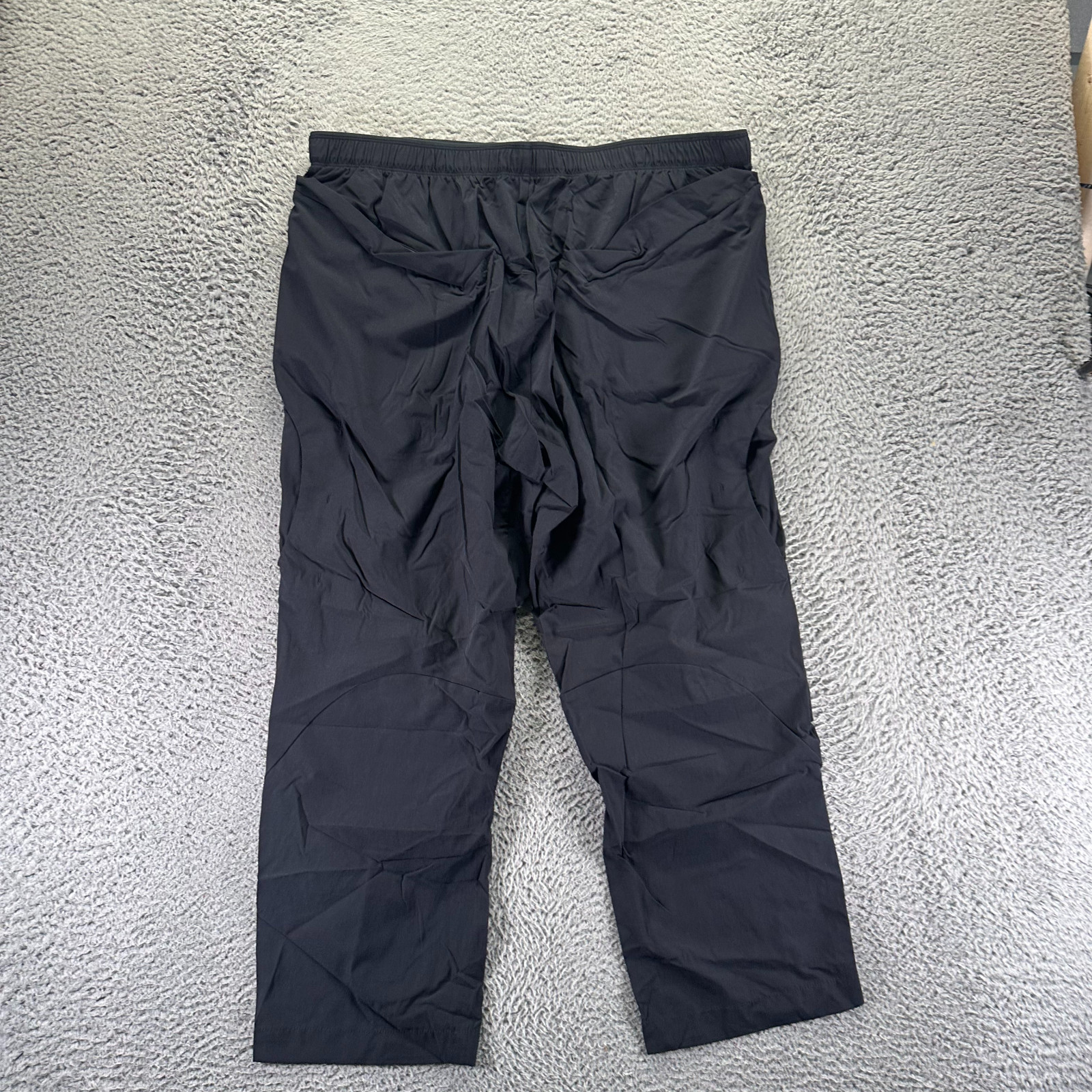 Paskho Pant Mens XL Black Nylon Windbreaker Straight Hiking Gorpcore Stretch