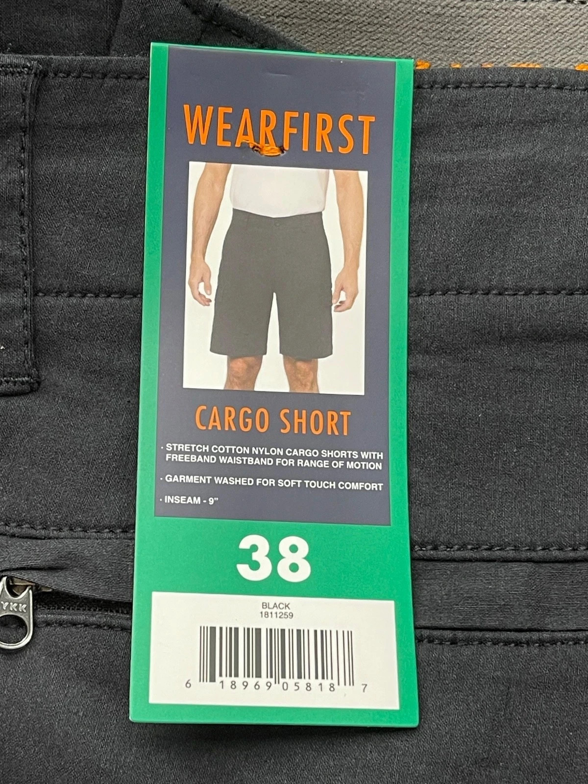 WearFirst Men’s Classic Fit Cargo Shorts Inseam 9” SIZES 36/38/40/42