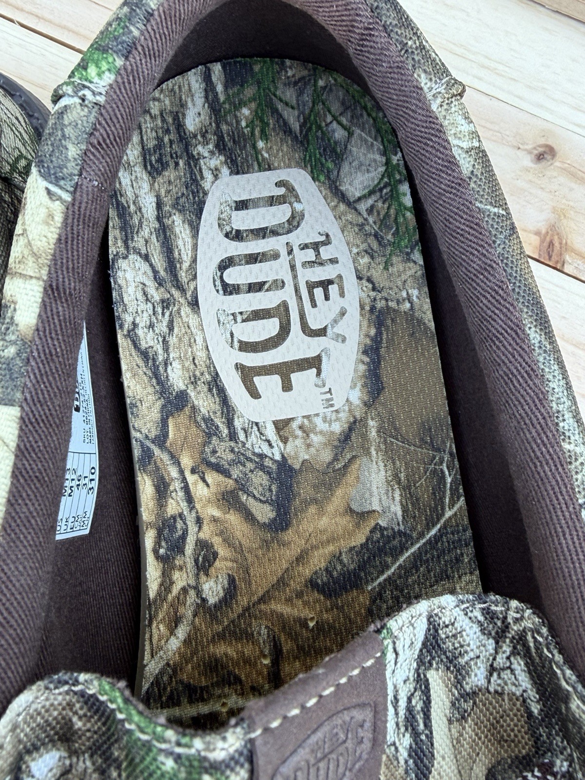 HEYDUDE Wally Realtree Edge Men’s Canvas Slip-On Camo Brown/Green US 9