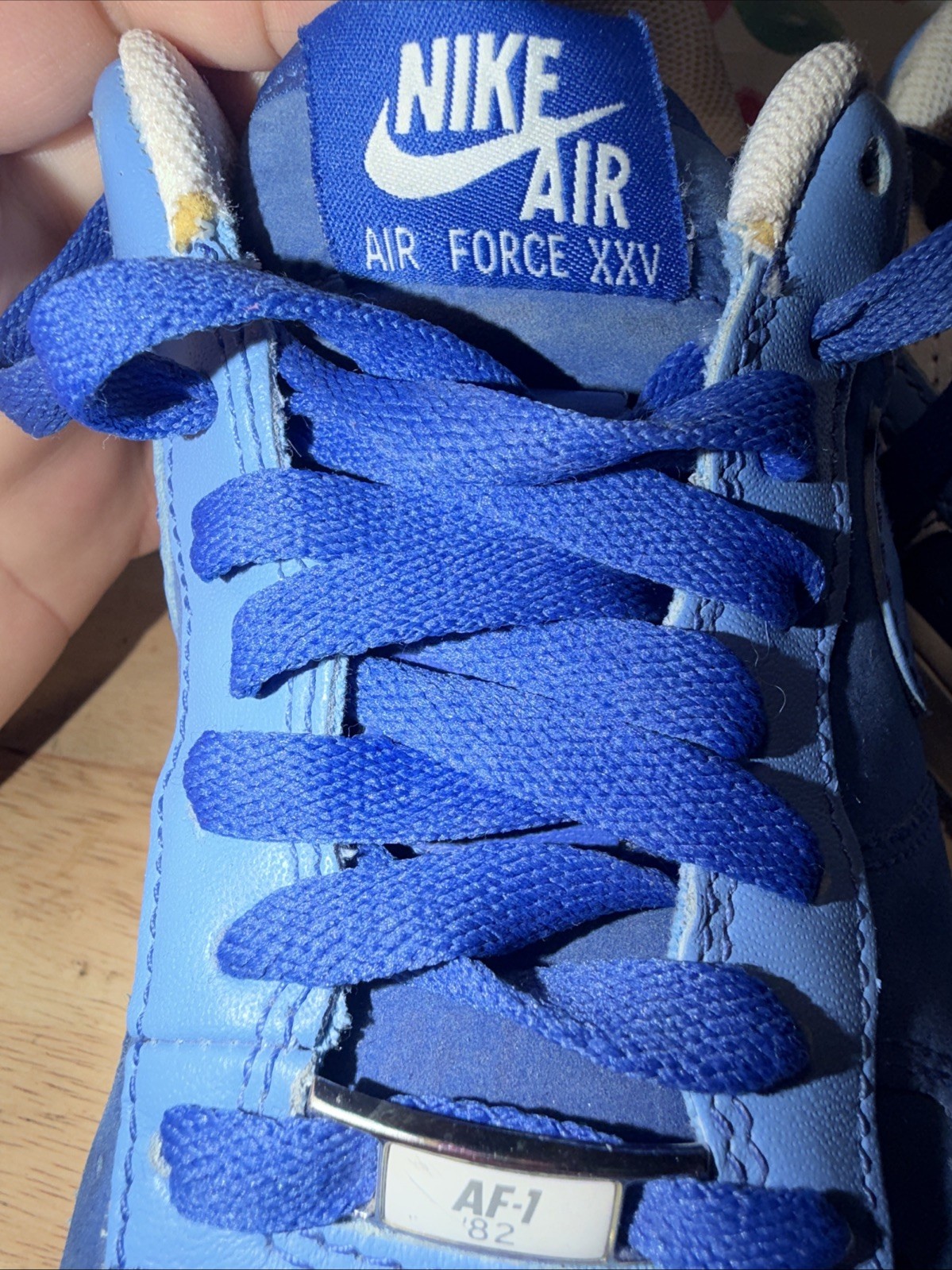 Nike Air Force 1 Premium ’07 Blue DIAMOND PHILLY Size 7.5 315122-441. !!!!