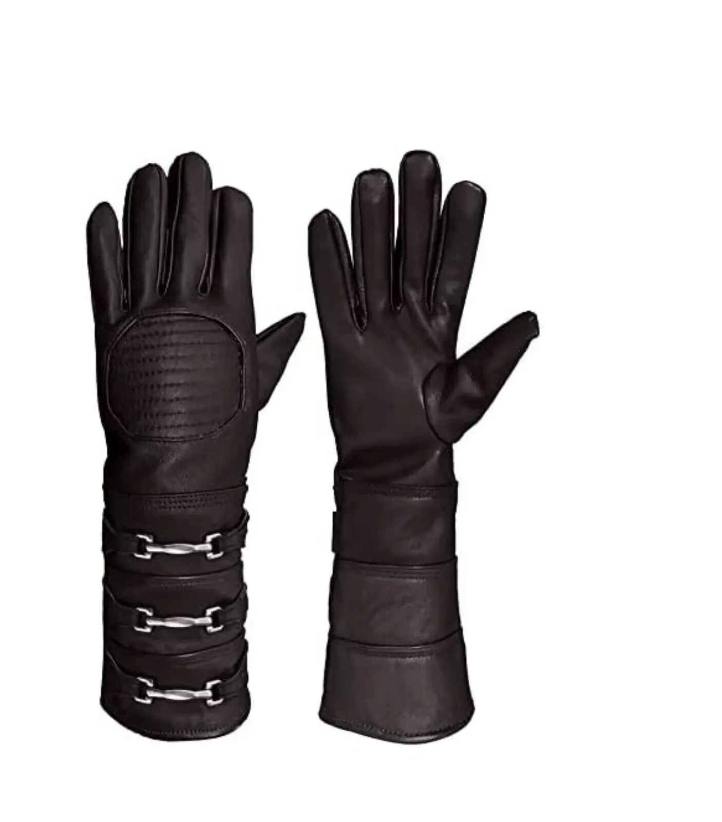 NWT URBAN BUCK Leather Cosplay Mens Gauntlet Gloves Sheepskin XL $150