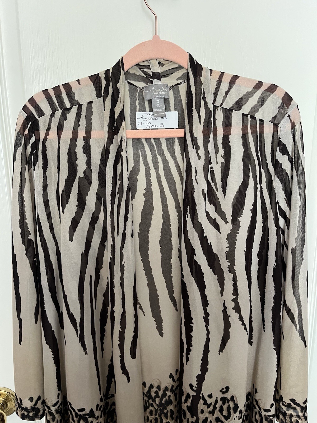 Travelers Jacket By Chicos Open No Closure 3 XL