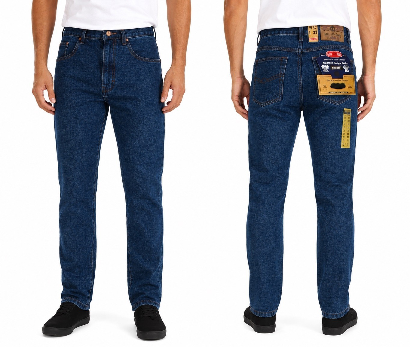 AZTEC MENS STONEWASH REGULAR FIT DENIM JEANS TROUSERS 28 up to 50 leg length