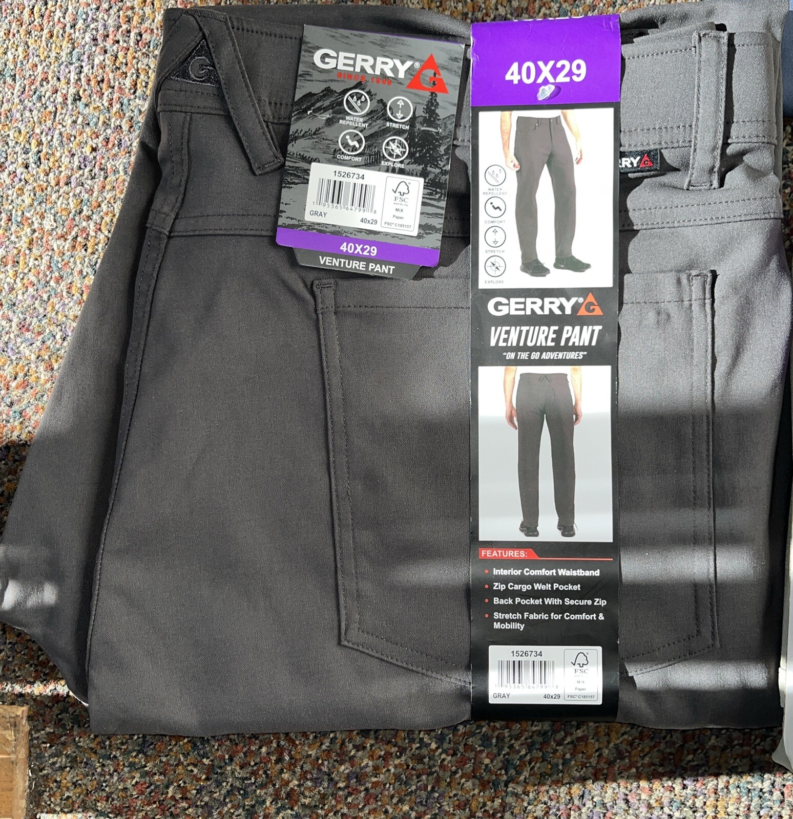 Gerry Men’s Venture Commuter Pant BLUE,GRAY,GREEN 1526734 NWT
