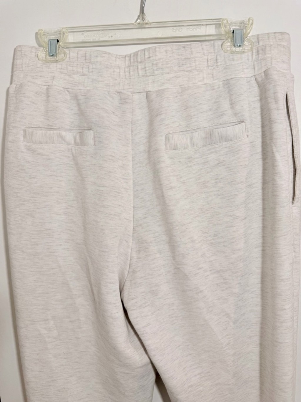 Varley The Slim Zip Hem Pants 29.5″ Ivory Marl Women’s Size Large
