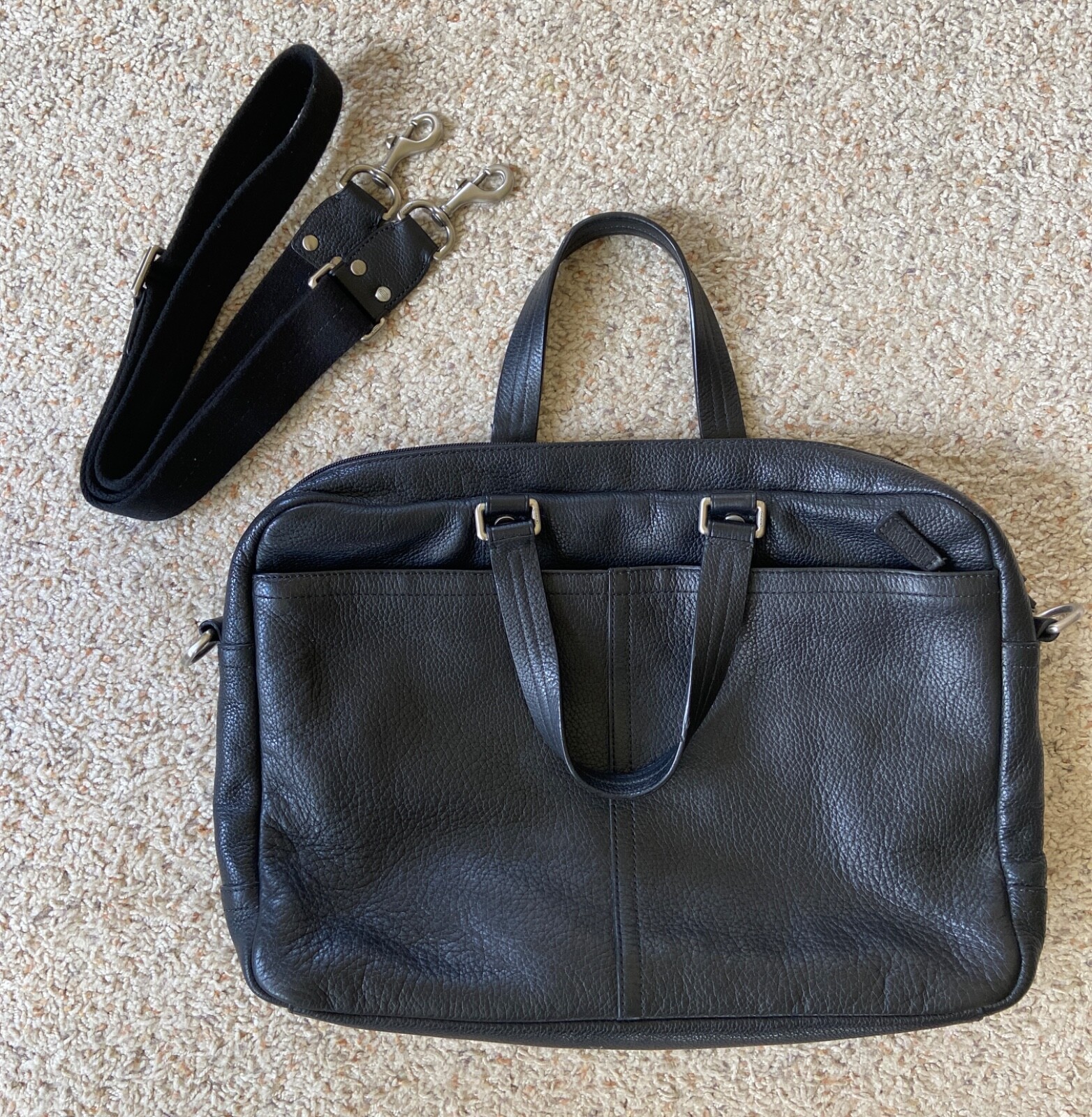 Genuine Coach Camden Leather 2 Way Zip Top Business Bag Large Capacity – MINT