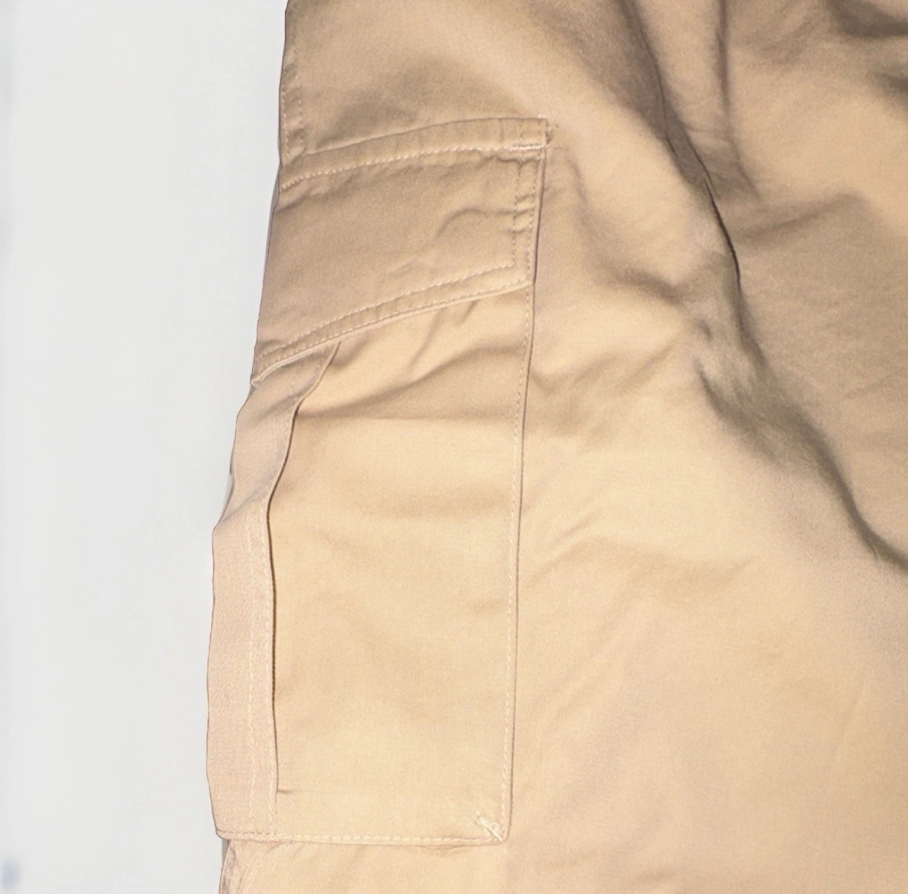 CSG Men’s Beige Cargo Pants L Regular Standard Fit Tapered Elastic SALE!