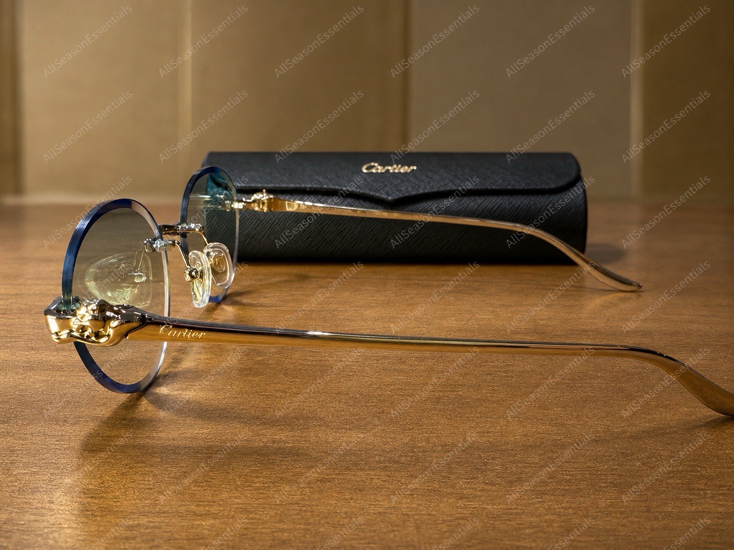 *** NEW *** Authentic Cartier Silver Panthère Classic 58MM Oval Sunglasses