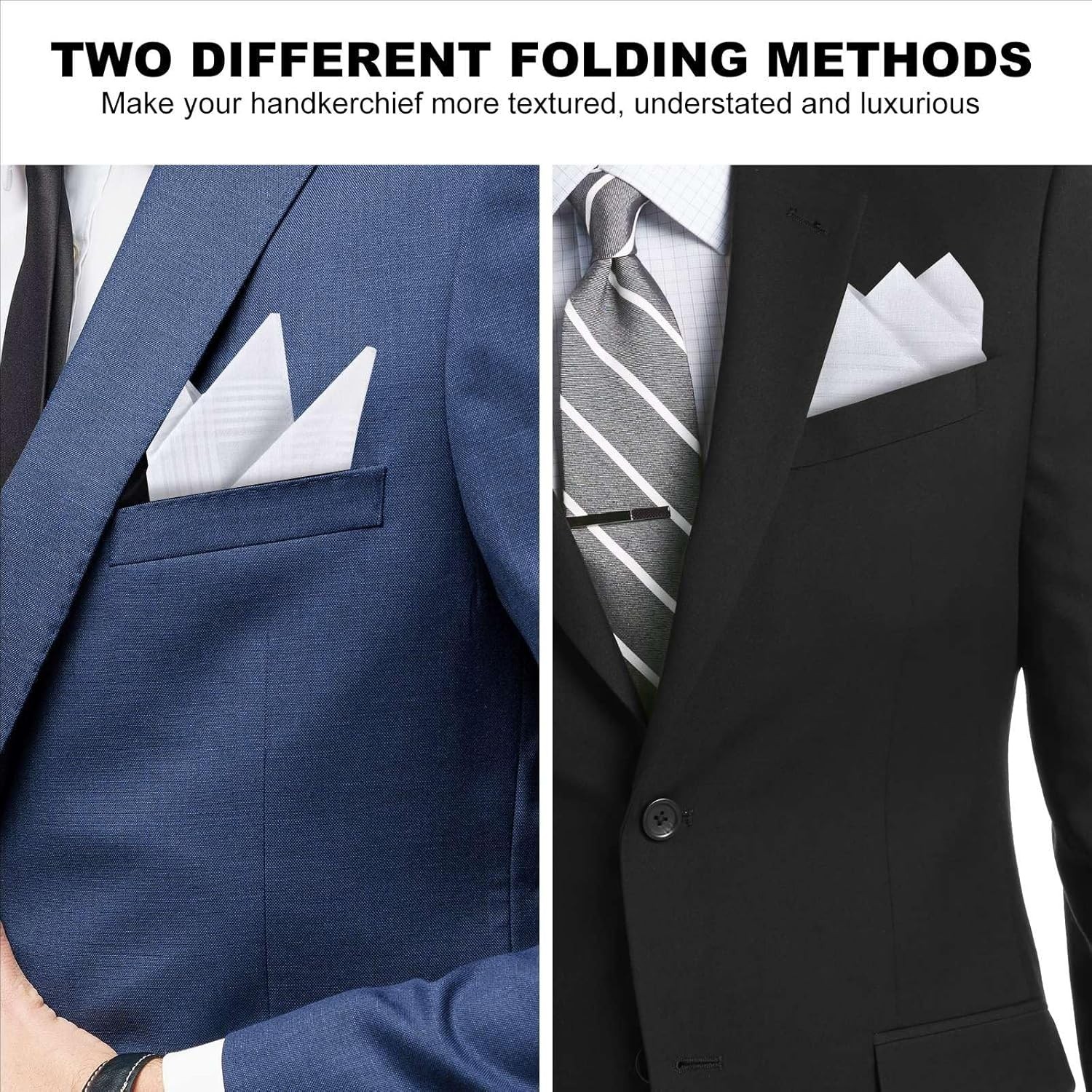 Men’s 100% Soft Cotton Handkerchiefs 16×16 Inch Large Pocket Handkerchiefs for