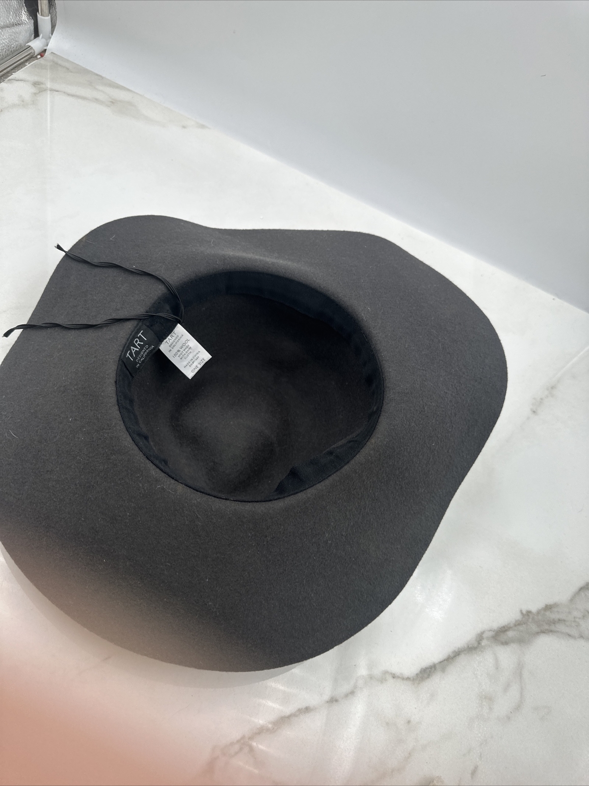 Tart Hat One Size Brown 100% Wool Floppy Wide Brimmed Hat California