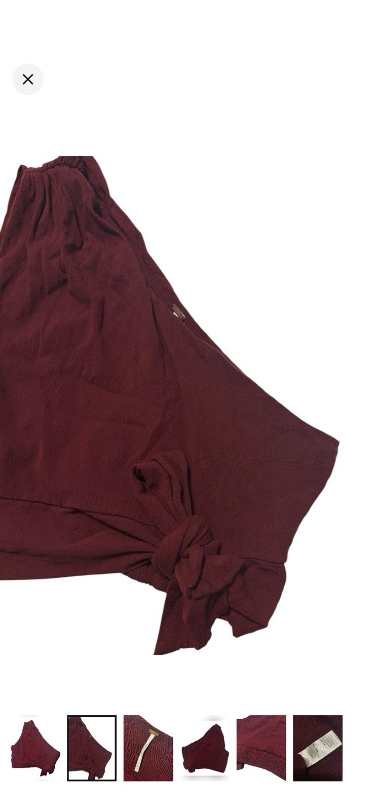 Free People Women’s One Shoulder Tie Cropped Top M