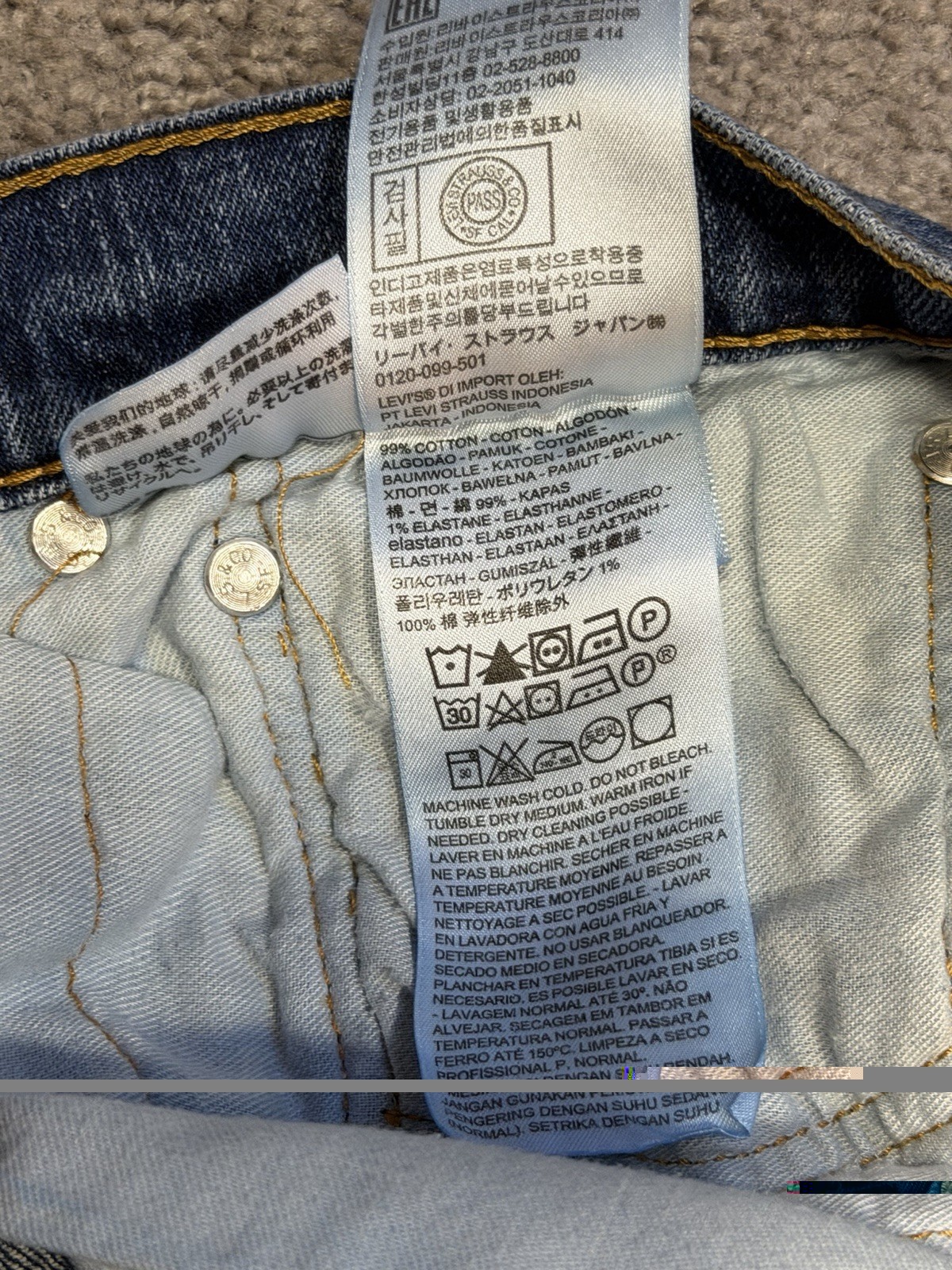 Levi’s Strauss 505 Regular Fit Jeans Blue Denim Medium Wash Pants Men’s 40×32