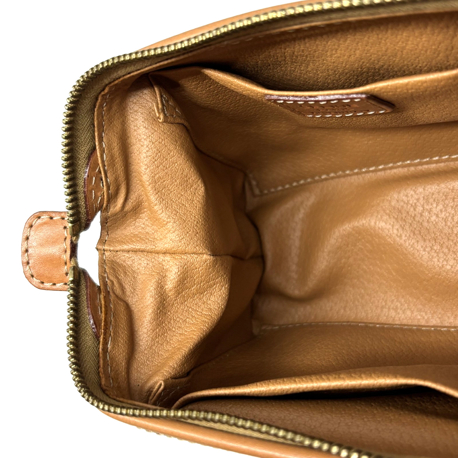 CELINE Macadam Cosmetic pouch leather PVC