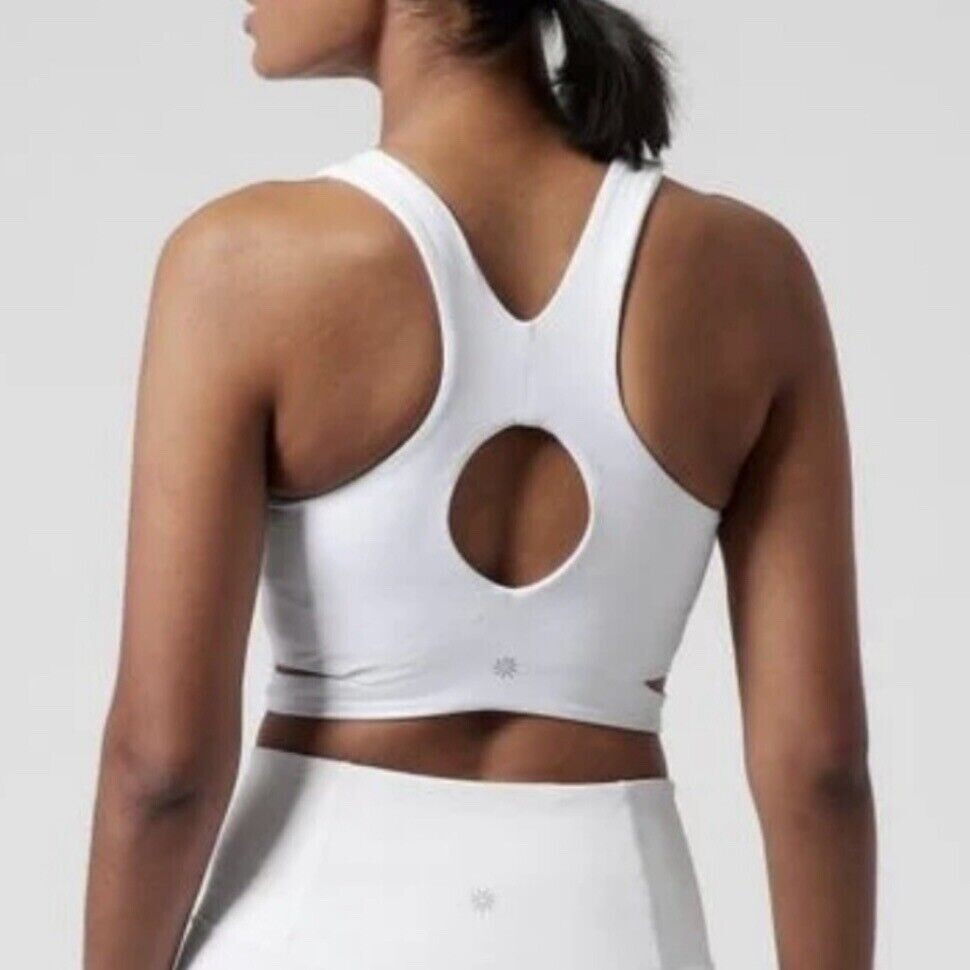 Athleta White Conscious Cut Out Crop D-DD-Size XS-NWT