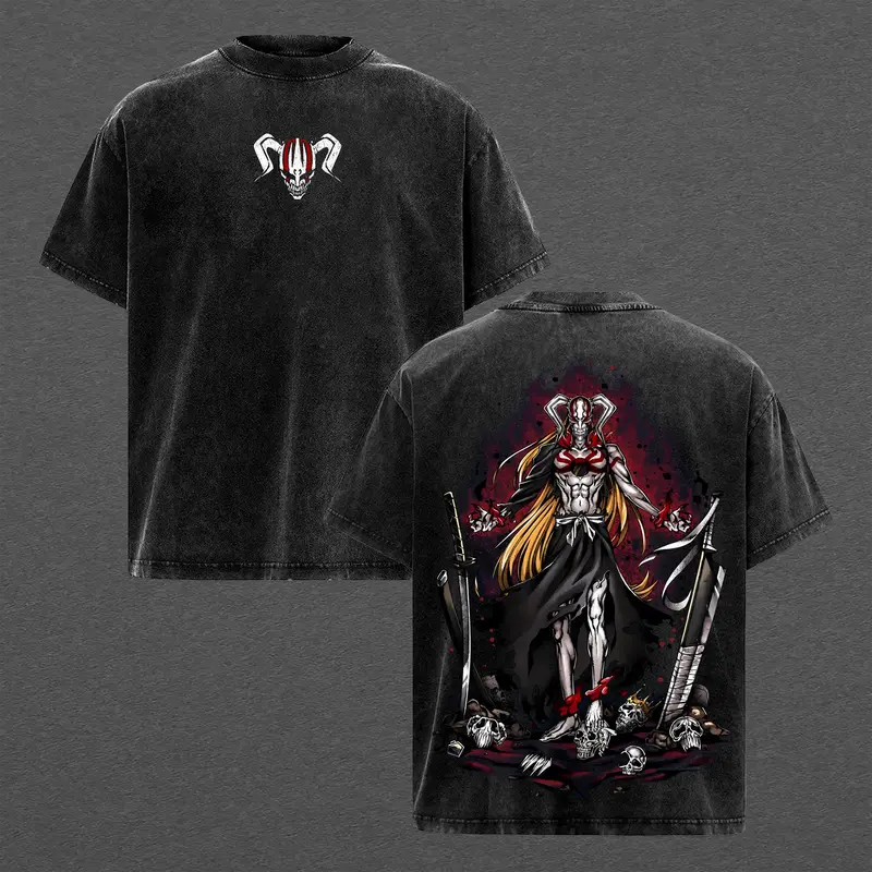 Ichigo Kurosaki Bankai Bleach Anime Graphic T-Shirt Vintage Manga Tee