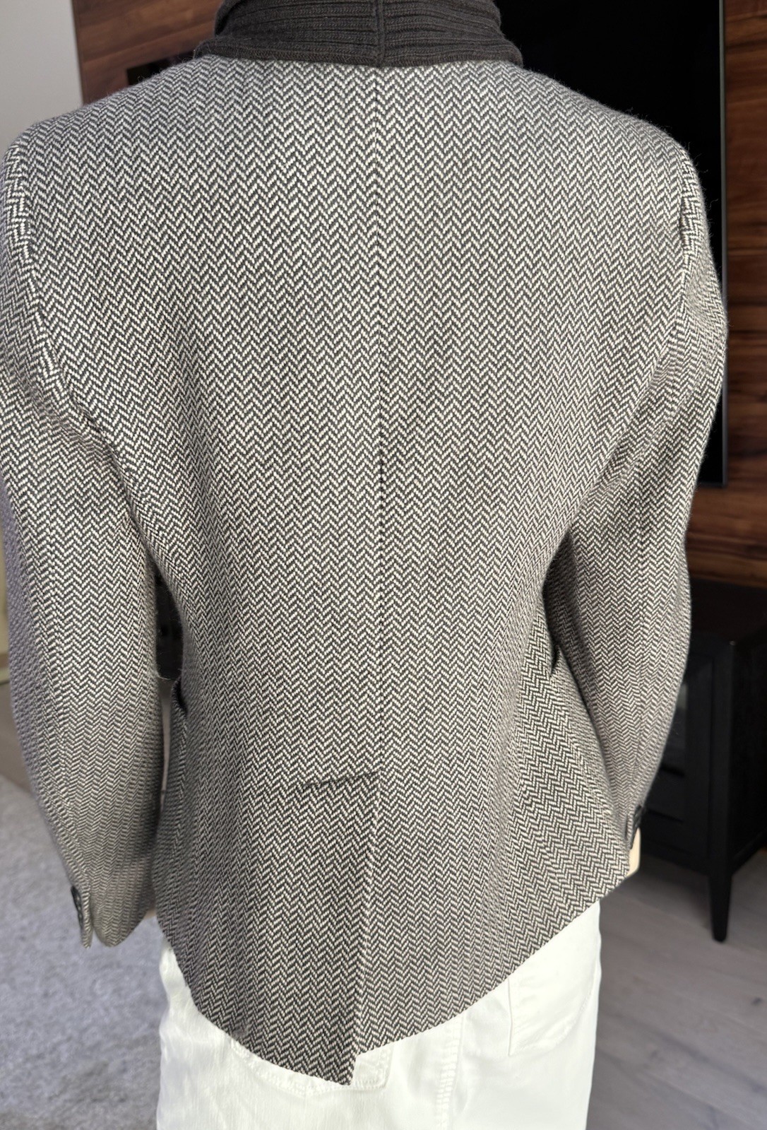 Max Mara Wool Cashmere Jacket Brown Sz 10 Italy