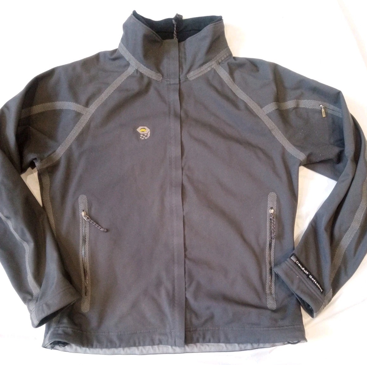 Vintage Mountain Hardwear Conduit Softshell Jacket sz M Women’s Gray Packable