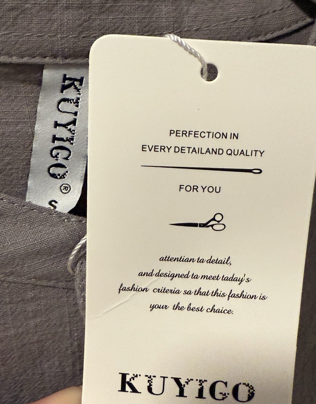 NWT KUYIGO Cotton Linen Banded Collar Shirt Men’s S Short Sleeve Pocket Casual