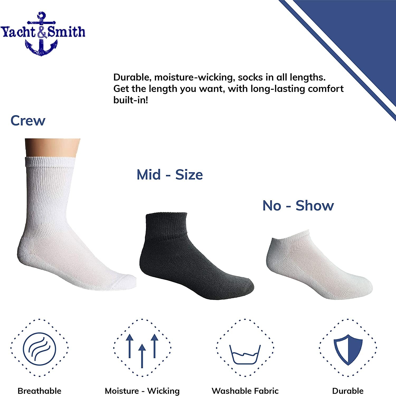 120PK Wholesale Kids Crew Socks, Childrens Cotton Casual Crew Socks 4-6 (White)