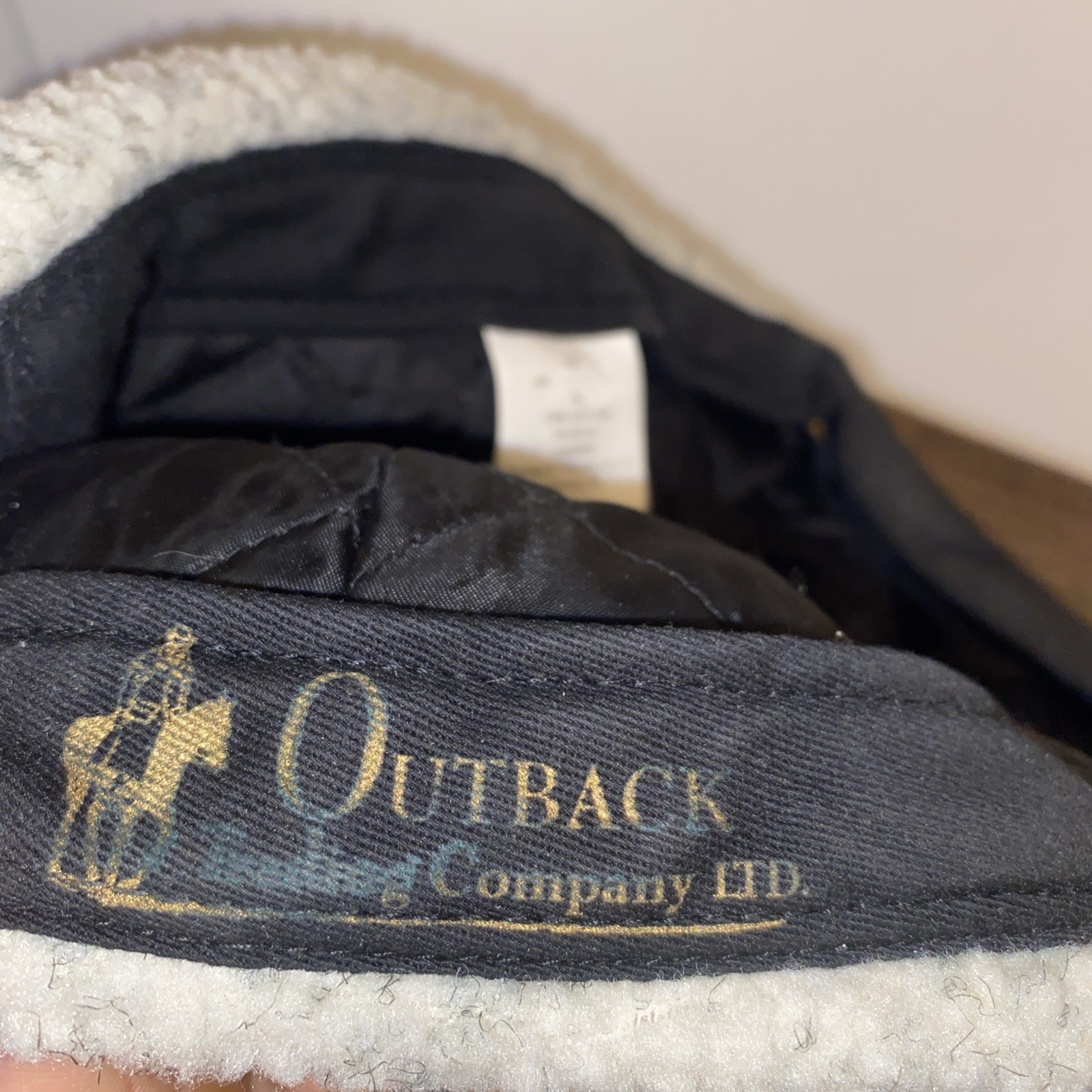 Outback Trading Co Hat Cap Fitted Mens XL Leather Ear Flap Sherpa McKinley