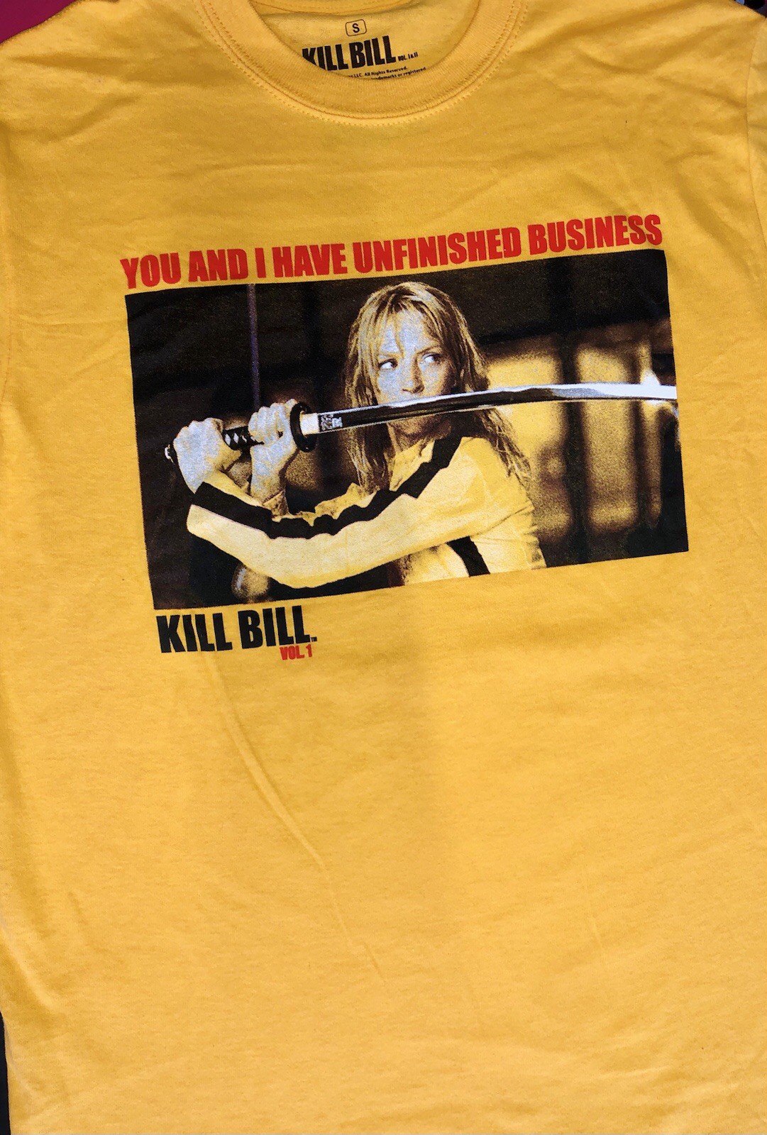 Kill Bill Yellow Graphic Tee Summer Women’s Casual Rare TShirt Tarantino Movie
