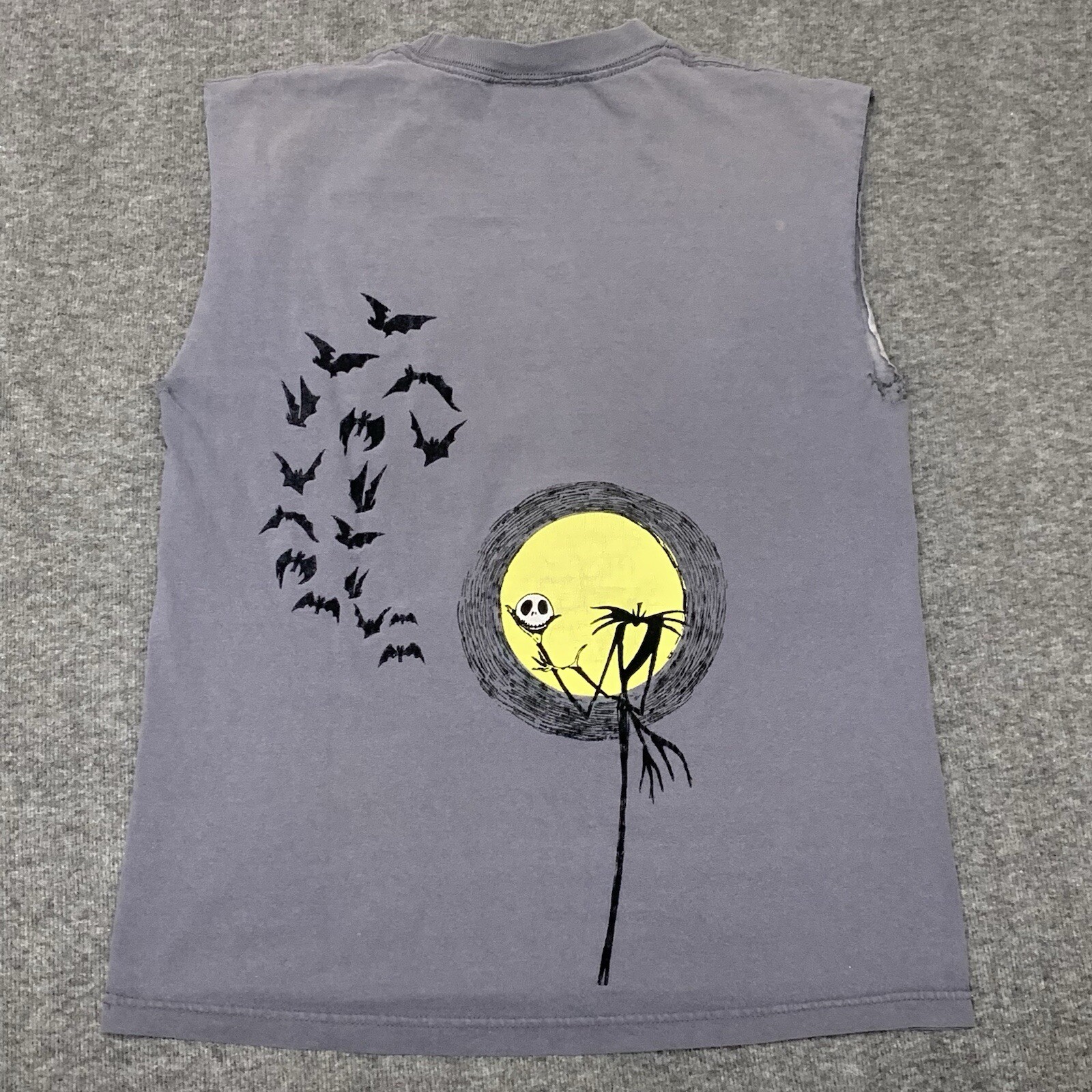 Vintage Nightmare Before Christmas Jack Gray Promo Cutoff Tank Medium Burton