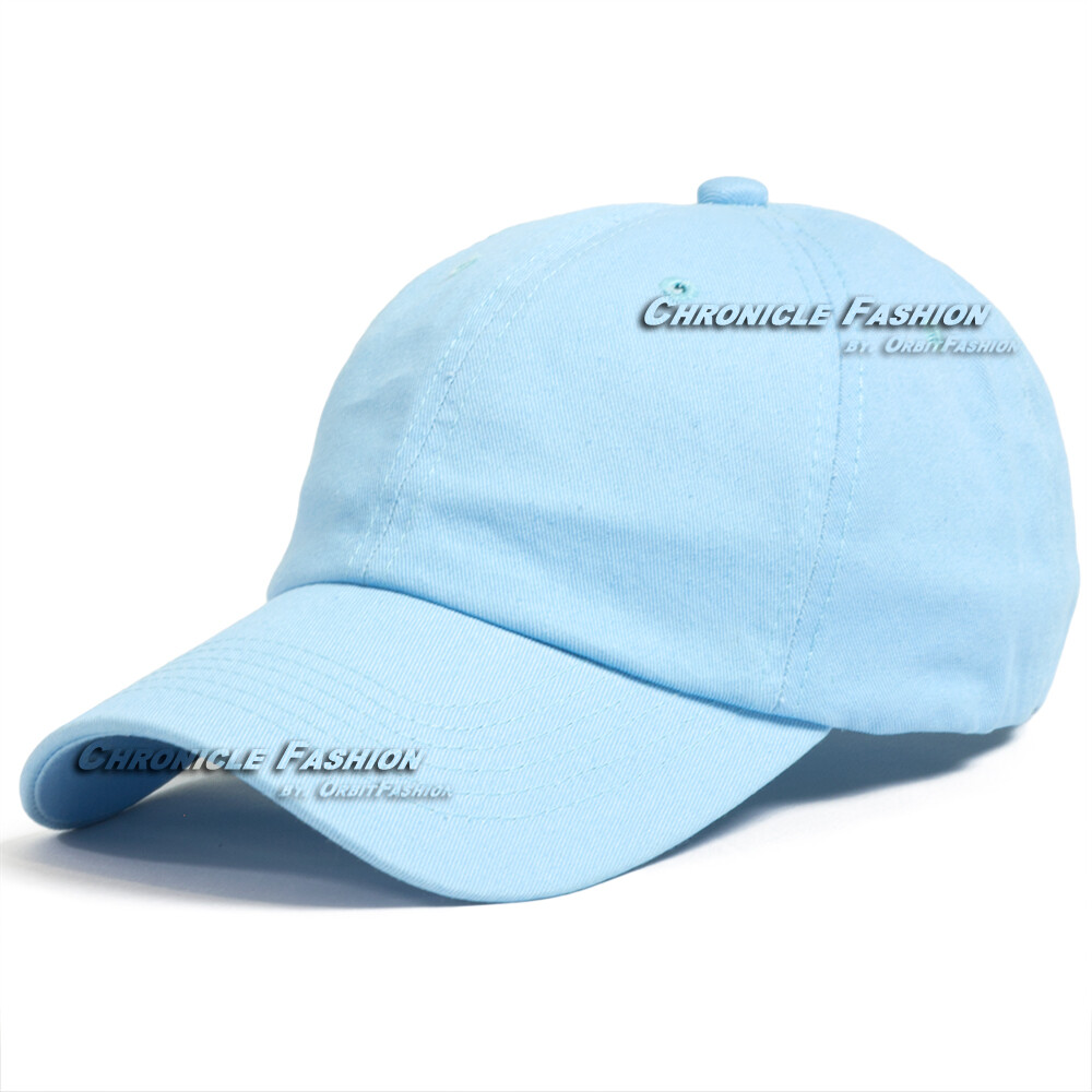 Baseball Cap Low Profile Plain Washed Cotton Hat Adjustable Blank Dad Solid Men