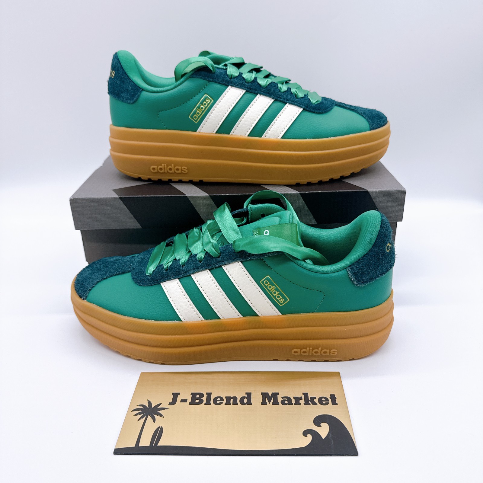 adidas WMNS VL Court Bold JQ5627 Court Green Off White Women’s Size US 5 – 11