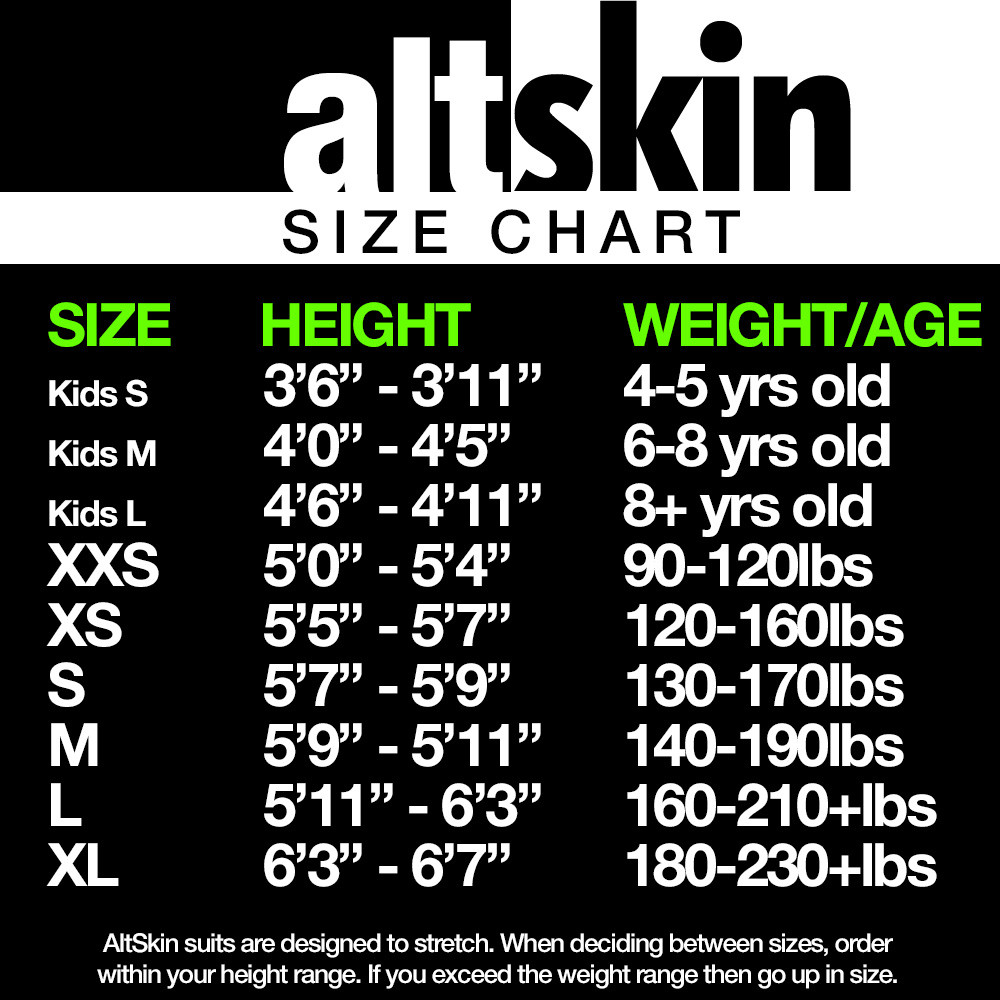 AltSkin ZENTAI SUIT – FULL BODY COSTUME – BLACK ZIPPERED STRETCH SUIT (9 Sizes!)