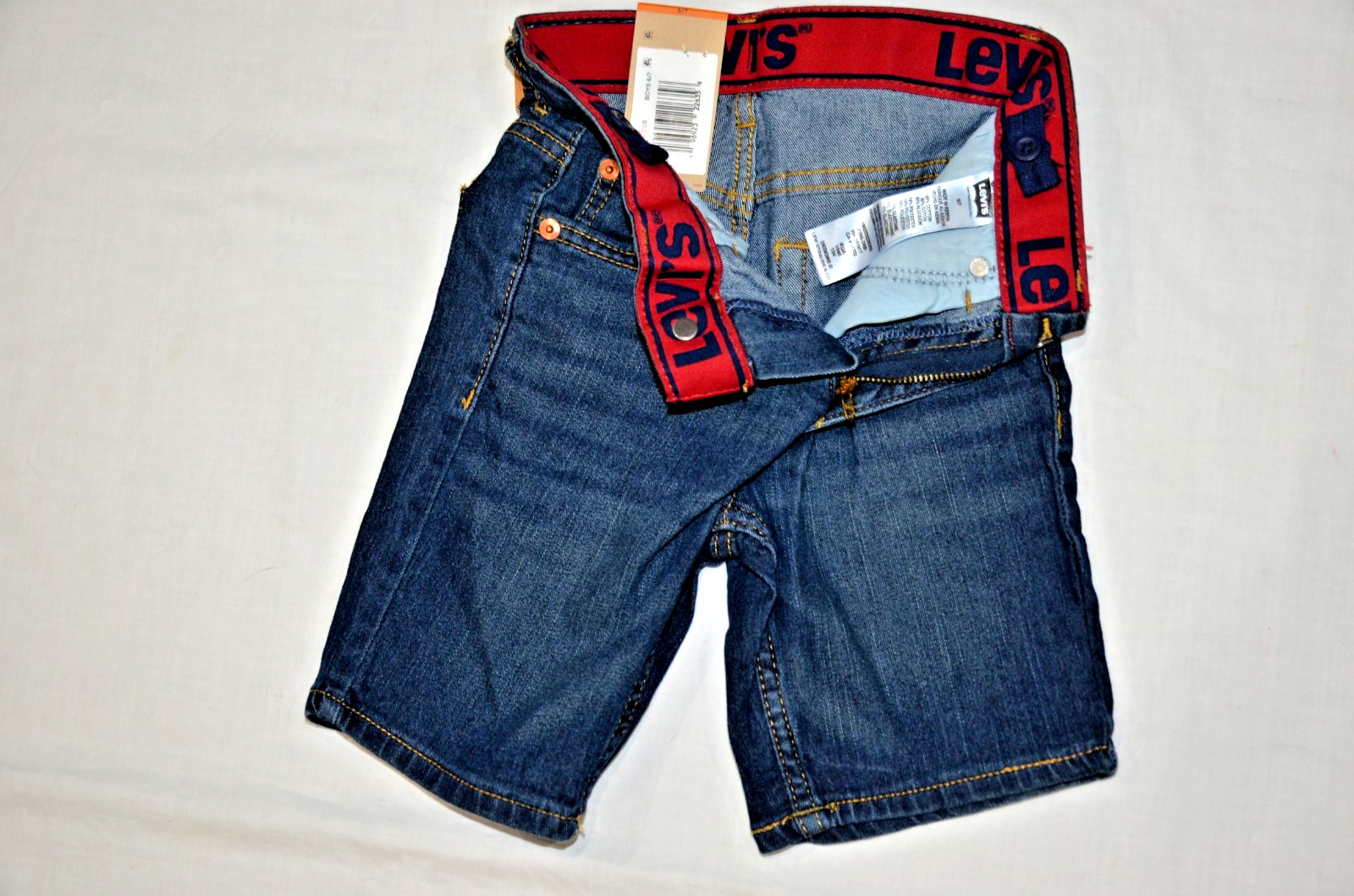 NEW Levi’s Boys 511 Stretch Flexible Denim Jean Shorts Size 6/7 Adjustable Waist