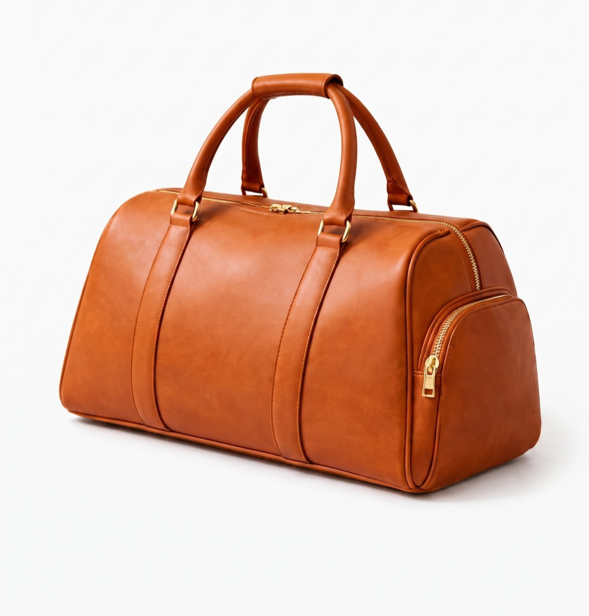 Full Refined Genuine Travel Goat Duffel Gym Vintage Luggage Aged Brown Leather