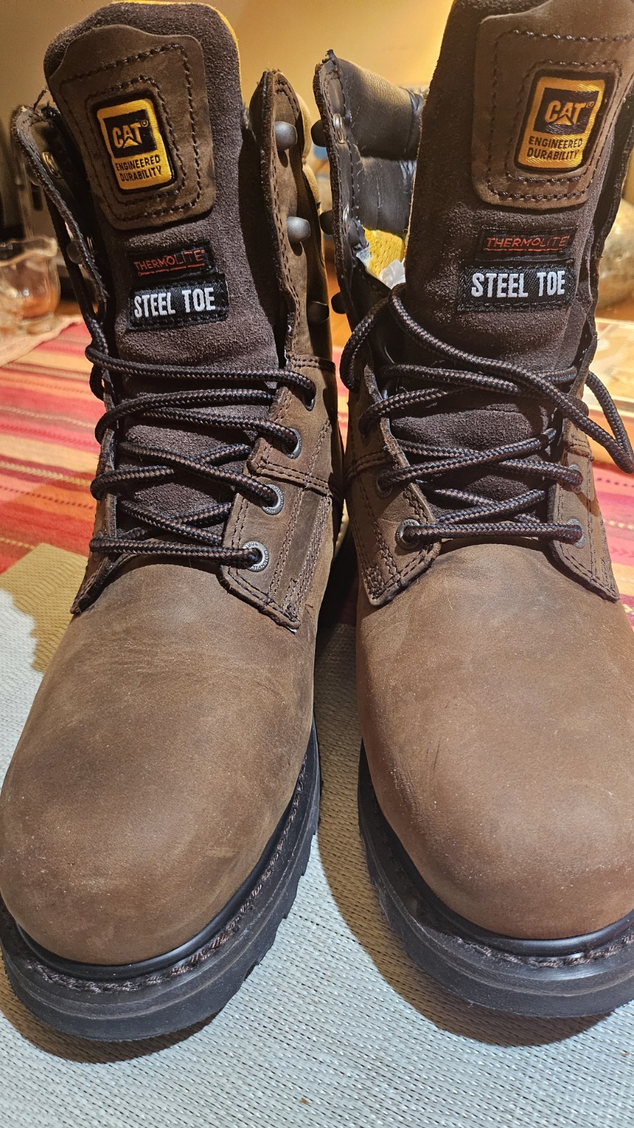 Caterpillar Mens SALVO 8″ WP Steel Toe Thinsulate Work Industrial Boots US 7.5