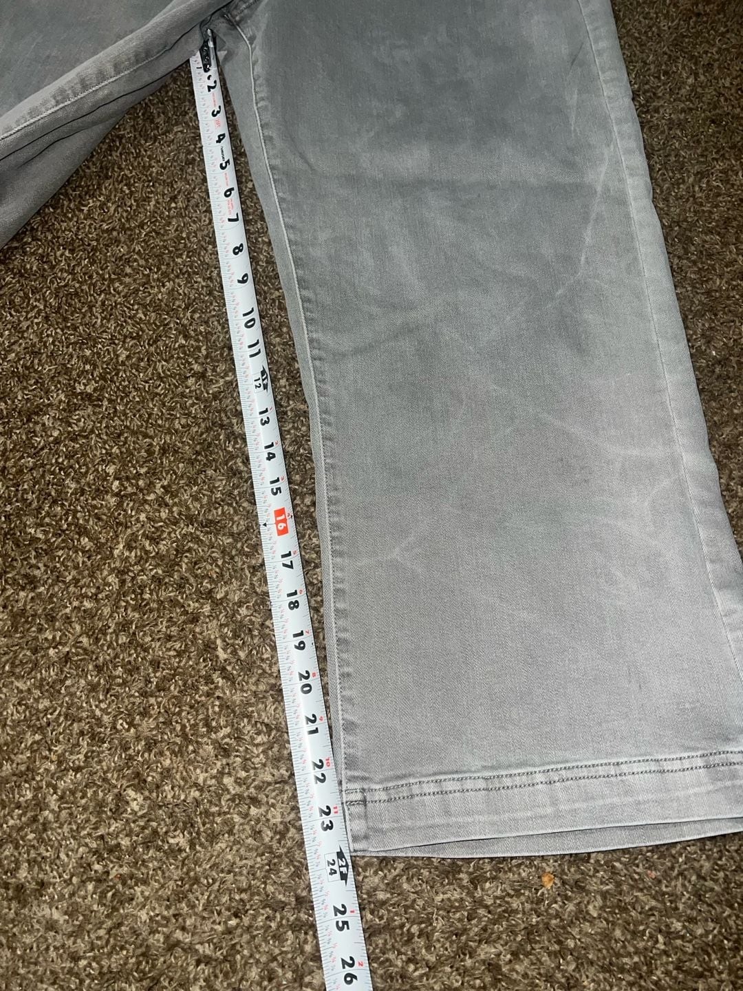 Studio Blue High-Rise Wide Leg Carpenter Jeans in Grey