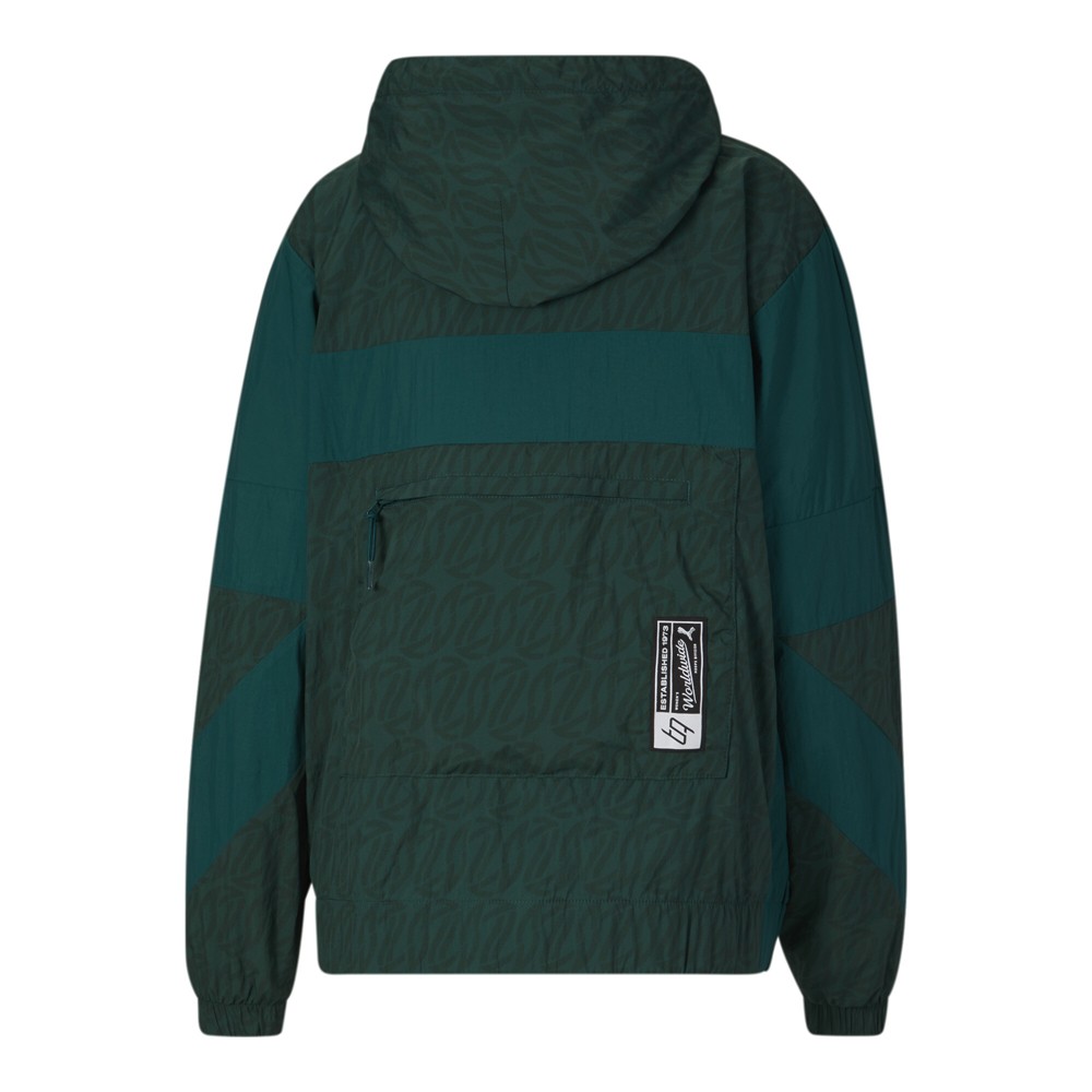 PUMA Storm Watch Packable Full Zip Jacket Womens Green Casual Athletic Outerwear