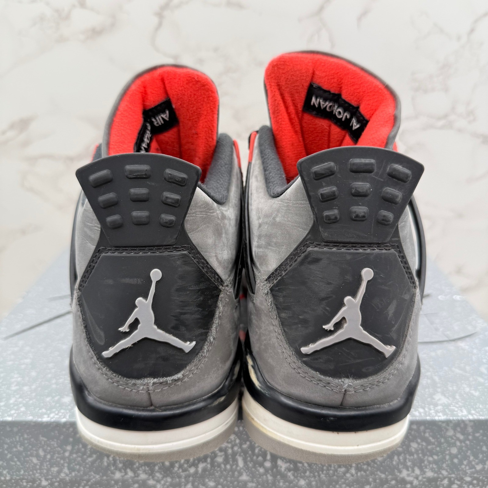 Air Jordan 4 Retro Infrared Dark Grey Black White Mens Size 10.5 DH6927-061