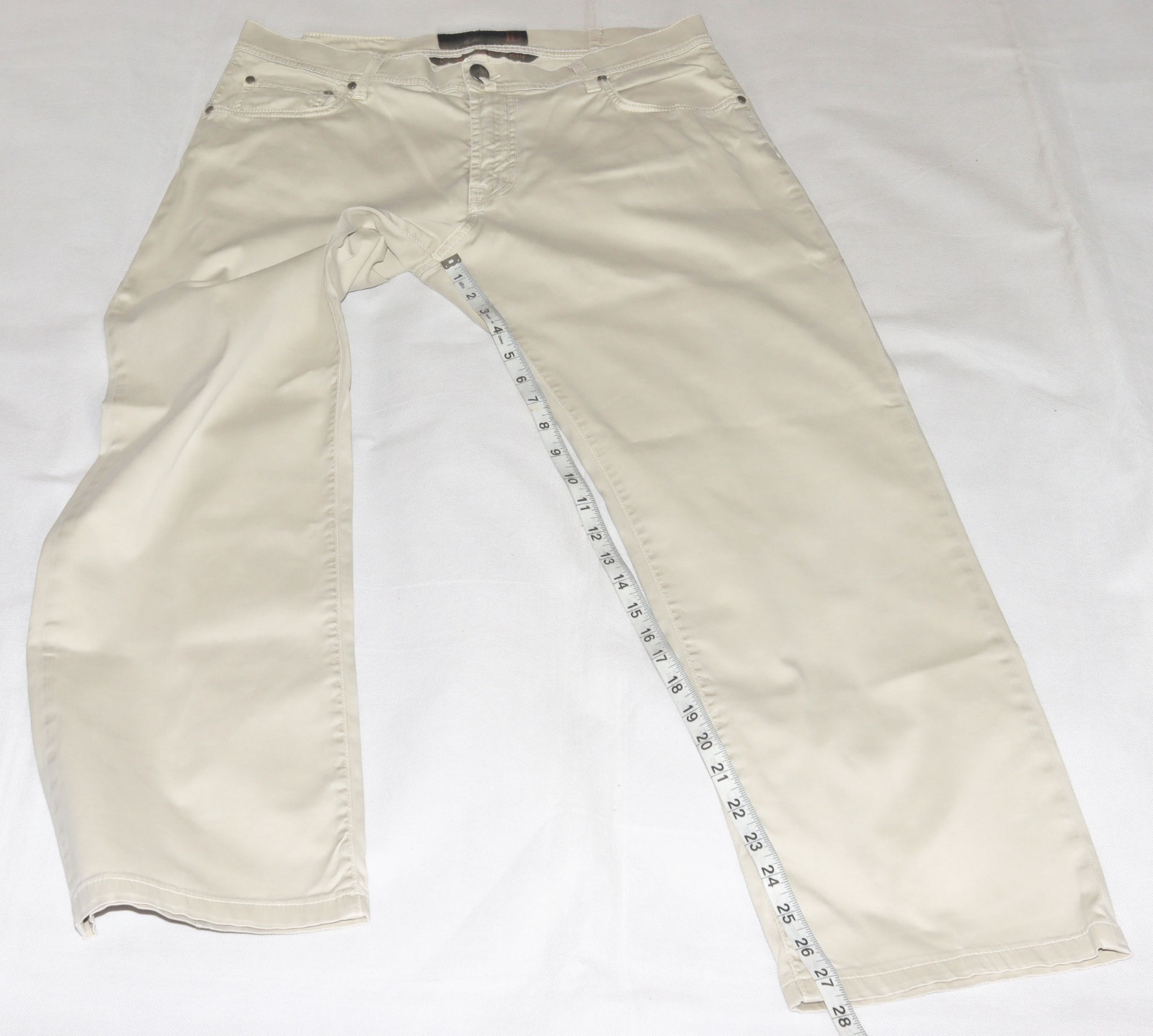 Corneliani ID Luxury Denim Men’s Chino 5 Pocket Straight Made In Italy Size 38