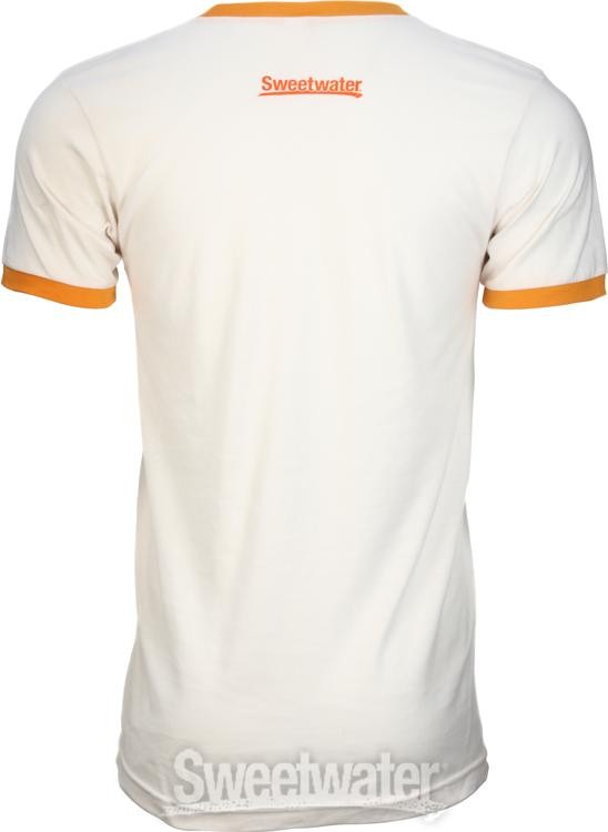 Sweetwater Retro Sunset Ringer Tee – Vintage White/Mellow Yellow, Small