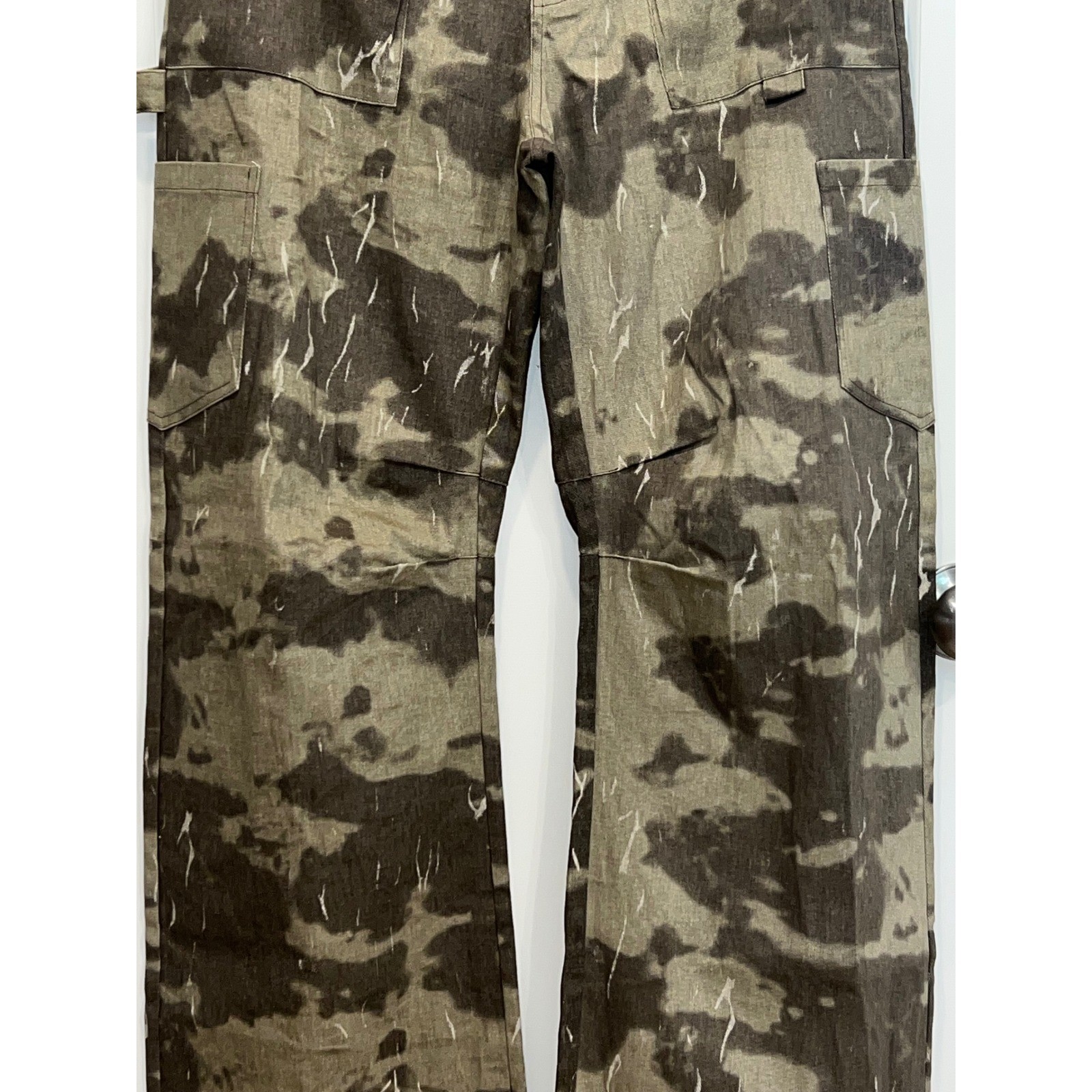 NWOT Lioness Camo Cargo Pant Womens Small Green Brown Wide Leg Carpenter Utility