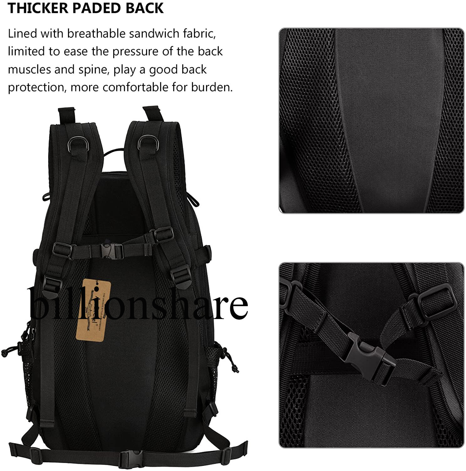 Tactical Backpack for Men Hiking Day Pack Molle Military Rucksack Waterproof 28L